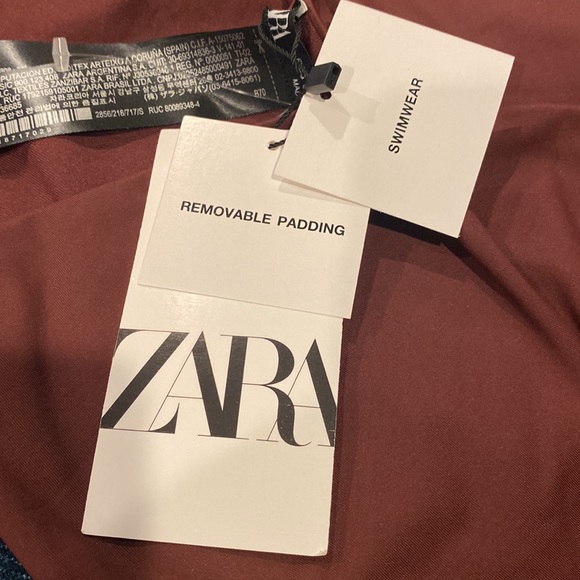 ZARA Amazing Dark Brown Monokini Swimsuit NWT - Picture 3 of 4